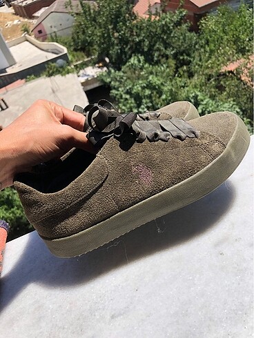 U.S Polo Assn. Haki renk sneaker Polo marka
