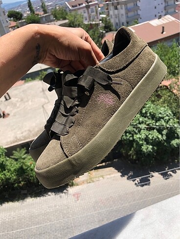 38 Beden Haki renk sneaker Polo marka