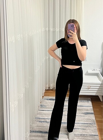 Siyah kumaş pantolon