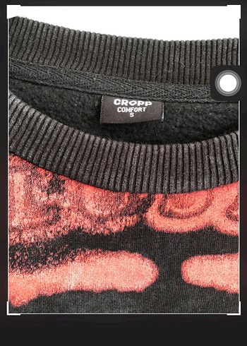 s Beden Kahverengi Oversize Baskılı Sweatshirt
