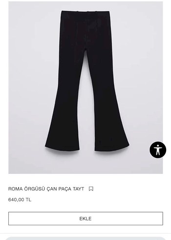 Zara kız çocuk ispanyol paça tayt
