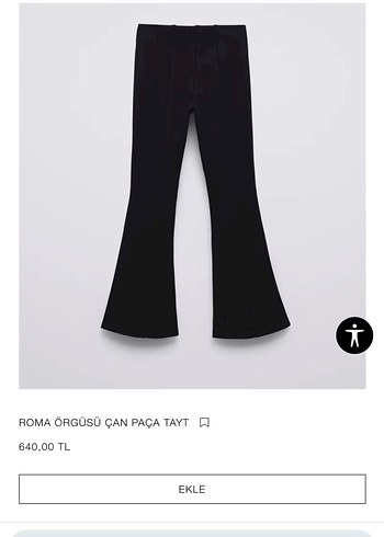 Zara kız çocuk siyah Çan Paça tayt