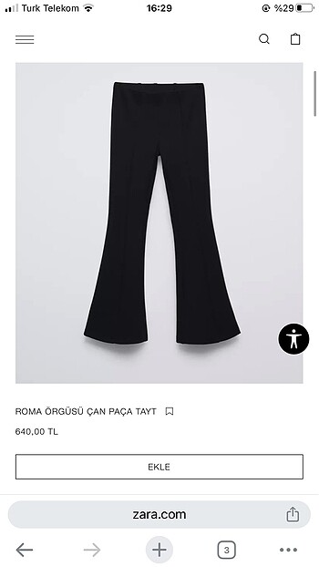 Zara kız çocuk tayt