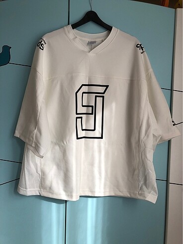 Bershka kadın fileli spor t shırt tişört