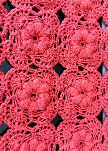 Tığ işi yatak örtüsü, çift kişilik - Görsel 4