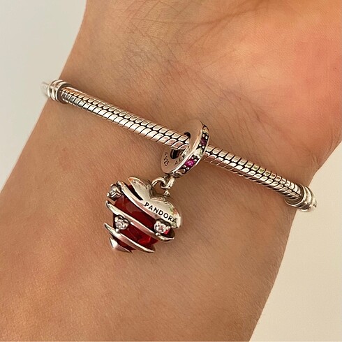 Pembe Murano Taşlı Sallantılı Pandora Charm ve galaksi