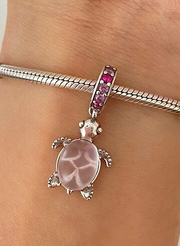 Pandora Pandora Pembe Kaplumbağa Charm