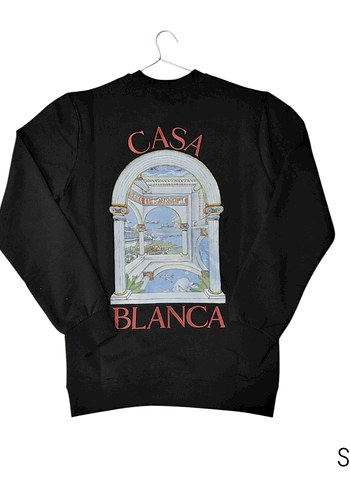 Siyah Baskılı Erkek Sweatshirt