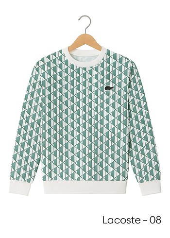 Yeşil Desenli Erkek Sweatshirt