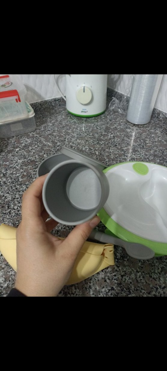 OİOİ Çocuk Tabak, Kapaklı Kase, Önlük ve Bardak Seti - Görsel 3