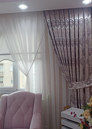 Modern Klasik Beyaz Tül Perde - Görsel 2