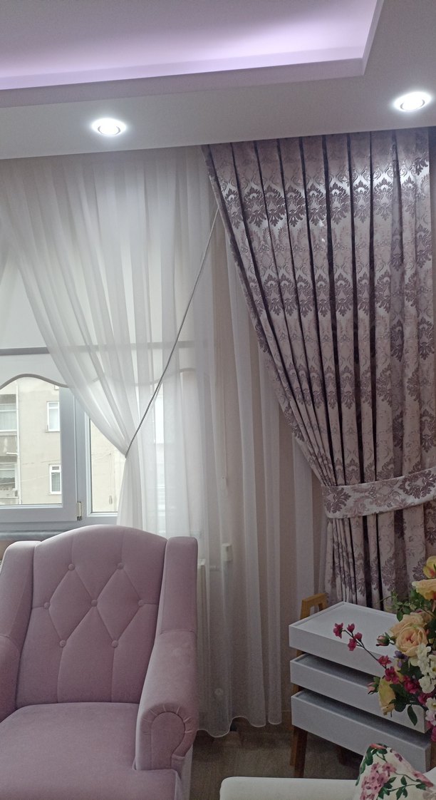 Modern Klasik Beyaz Tül Perde - Görsel 2