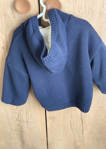 Kapüşonlu Erkek Çocuk Triko Hırka - Görsel 2