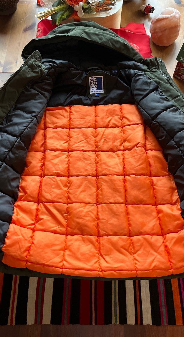 Erkek Çocuk yeşil koyu Düğmeli Kaban - Görsel 4