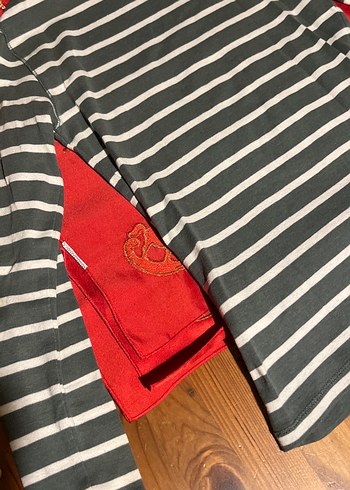 Gri Çizgili uzun kollu erkek çocuk Tişört - Görsel 5