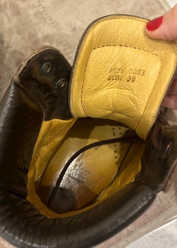 Kahverengi Deri kadın Bot ispanya malı yüzde yüz deri - Görsel 2