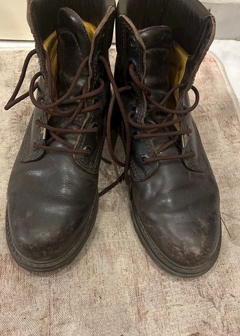 Kahverengi Deri kadın Bot ispanya malı yüzde yüz deri - Görsel 7