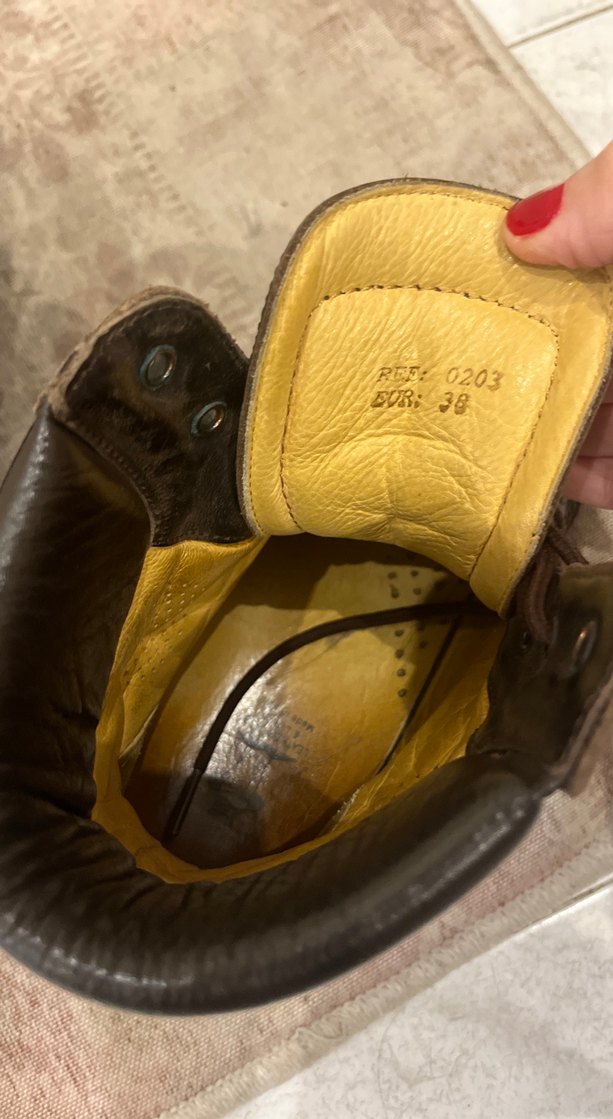 Kahverengi Deri kadın Bot ispanya malı yüzde yüz deri - Görsel 2