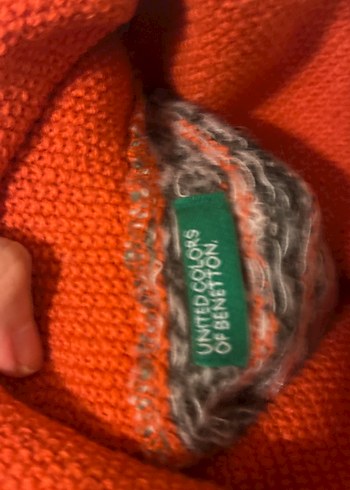 Bohem Çok Renkli Balıkçı Yaka Örgü Kadın Kazak 
Benetton - Görsel 2