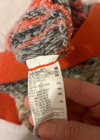 Bohem Çok Renkli Balıkçı Yaka Örgü Kadın Kazak 
Benetton - Görsel 6