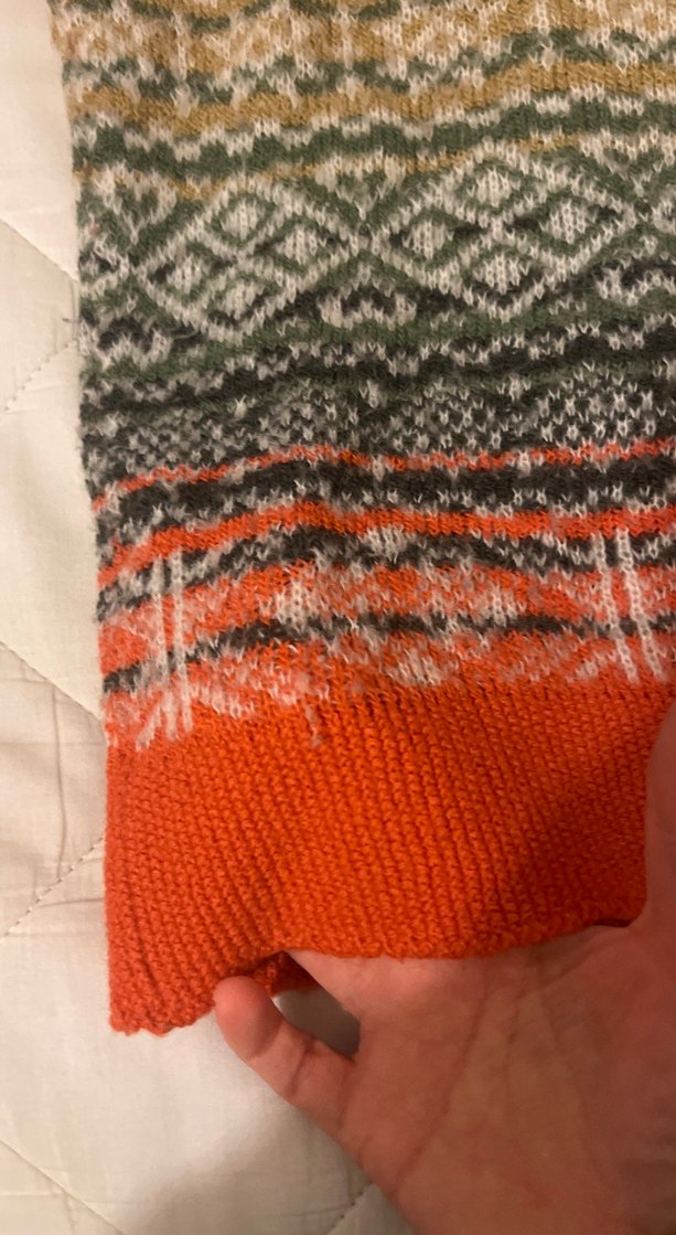 Bohem Çok Renkli Balıkçı Yaka Örgü Kadın Kazak 
Benetton - Görsel 4