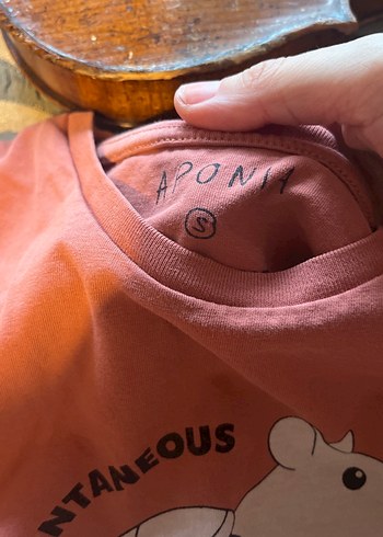 Pembe  gül kurusu Baskılı Kısa Kollu 2 tane tişört, L ve S - Görsel 5