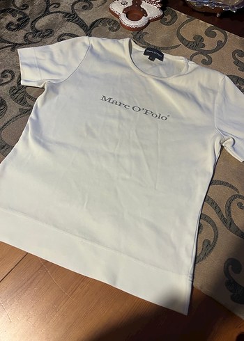 Beyaz kadın Kısa Kollu Pamuklu Tişört marco Polo - Görsel 3