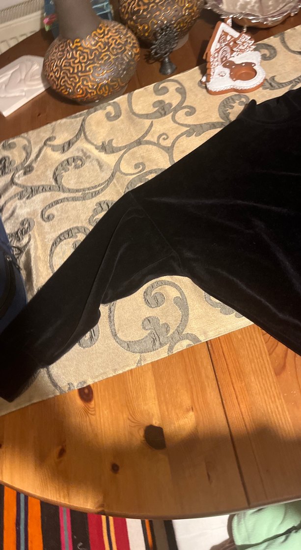 Kadın Siyah polar Uzun Kollu Bluz, Mavi Jeans - Görsel 3