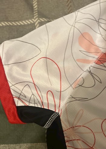 Kadın Beyaz Kısa Kollu Baskılı Spor Tişört - Görsel 6