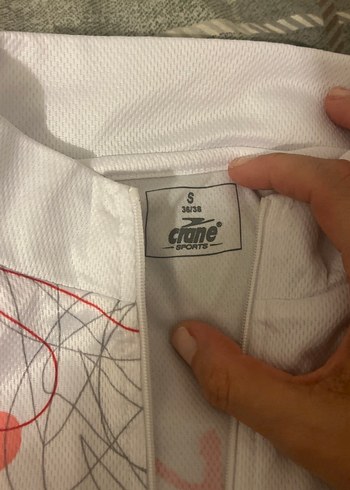 Kadın Beyaz Kısa Kollu Baskılı Spor Tişört - Görsel 2