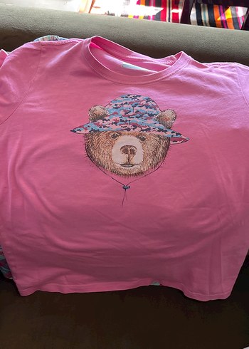 Kadın veya Kız çocuk Pembe Baskılı Tişört(Columbia)