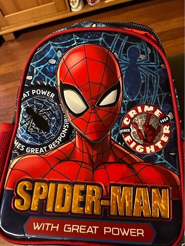 Spider Man Marvel anaokulu çantası orijinal