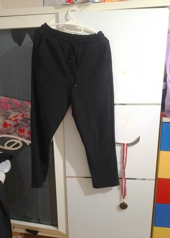 erkek Siyah Rahat Kesim Eşofman Altı - Görsel 2