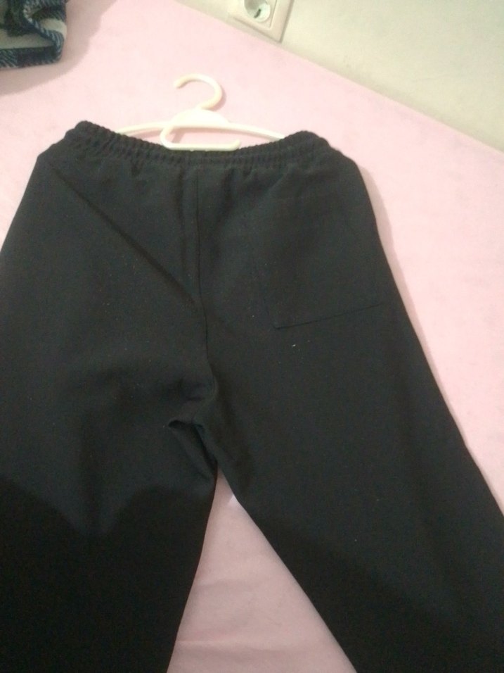 erkek Siyah Rahat Kesim Eşofman Altı - Görsel 4