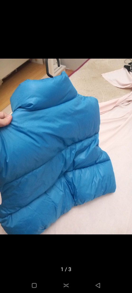 Kadın Mavi Fermuarlı Şişme Yelek - Görsel 4