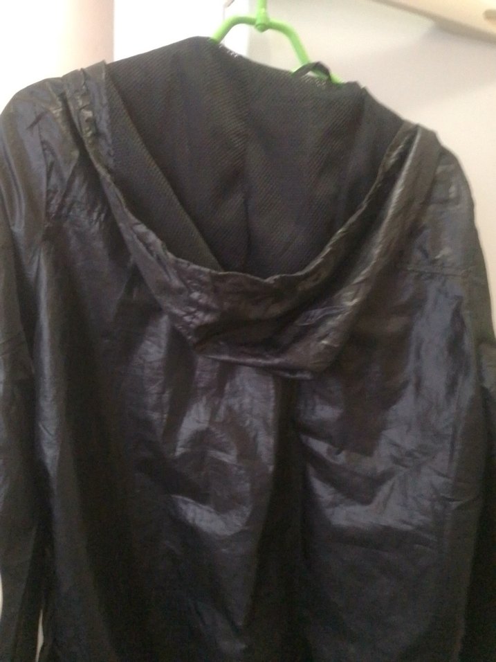 Siyah Parlak Kadın Midi Ceket - Görsel 4