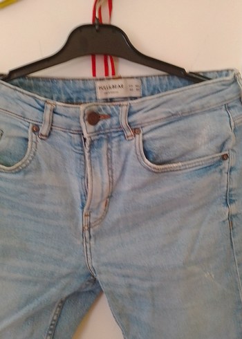 Pull and Bear Erkek Mavi Mini Denim Şort Pulbear