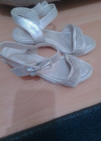 Beyaz Simli Dolgu Topuklu Kız çocuk Abiye Ayakkabı - Görsel 5