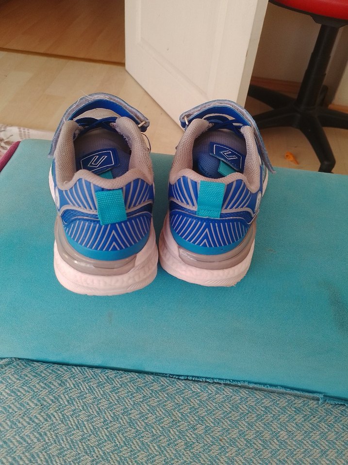 Gri Mavi Erkek Çocuk Bağcıklı voleybol ayakkabısı - Görsel 5