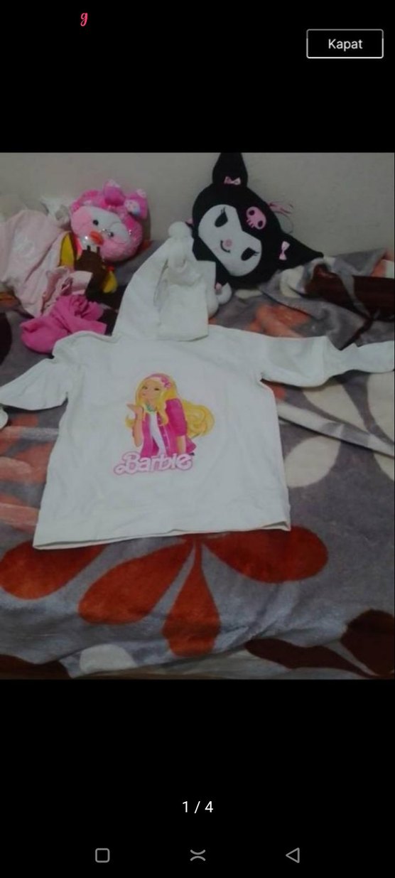 Kız Çocuk Pembe Elastik Tayt ve sweatshirt - Görsel 2