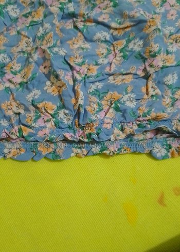 Mavi Straplez Mini Bluz - Görsel 4