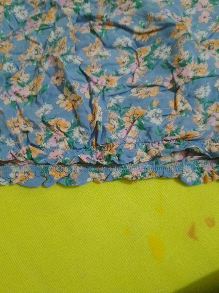 Mavi Straplez Mini Bluz - Görsel 4