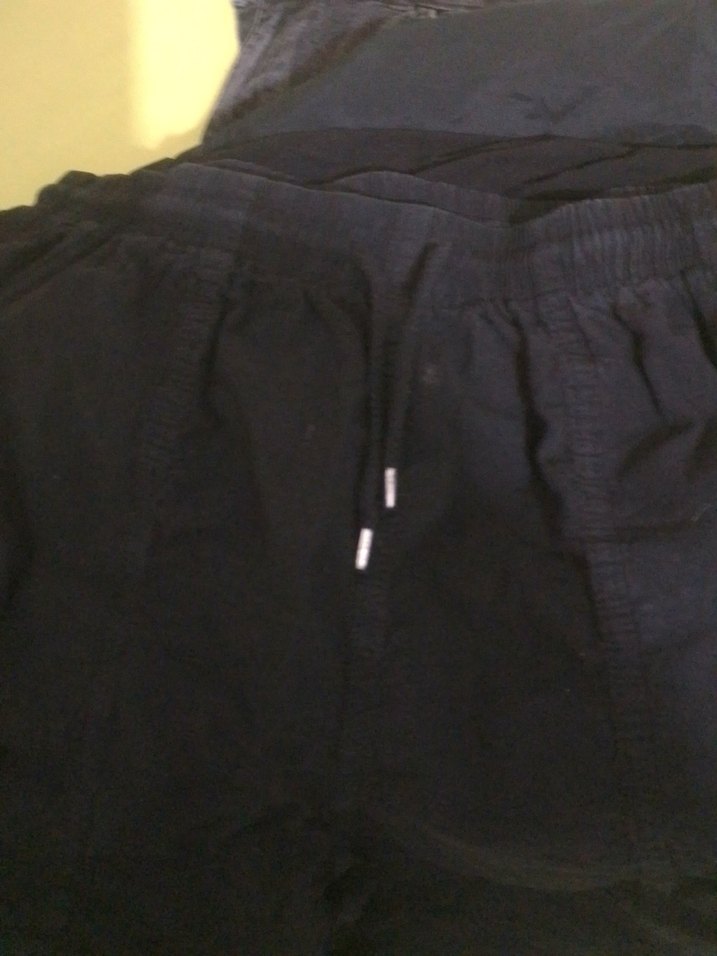 Erkek Siyah Keten Rahat Kesim Şort - Görsel 2