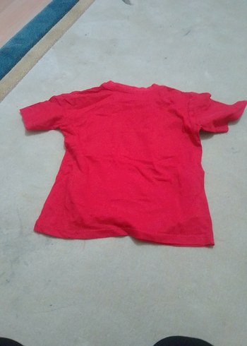 Kısa Kollu Kırmızı kız çocuk Tişört - Görsel 3
