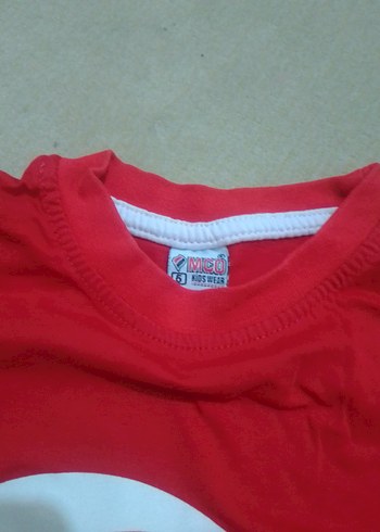 Kısa Kollu Kırmızı kız çocuk Tişört - Görsel 2