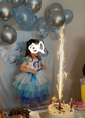 Diğer Elsa frozen kostüm elbise