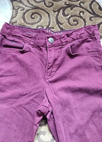 8 Yaş Beden bordo Renk LC waikiki erkek çocuk jean