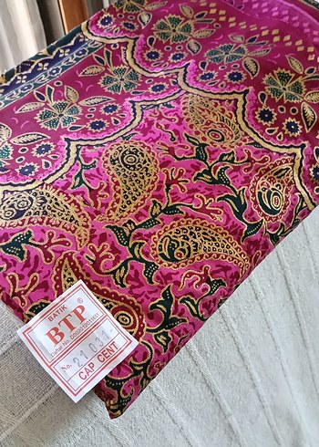 Endonezya batik kumaş Pembe Bohem Kadın Şalı