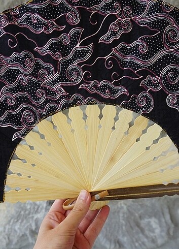 Bambu yelpaze batik desenli 