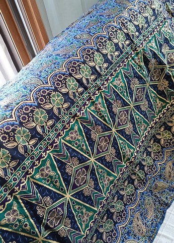 diğer Beden lacivert Renk Endonezya batik kumaş